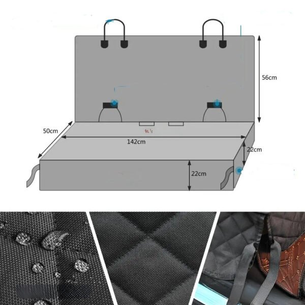 Housse voiture pour chien imperméable avec protection siège complète et ceinture sécurité