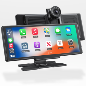 Écran CarPlay voiture avec caméra embarquée intégrée et connectivité complète Android Auto