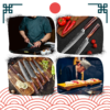 Couteaux Japonais en Acier Damas – Set de Couteaux de Cuisine pour Préparation de Sushi et Sashimi