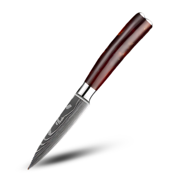 Couteaux Japonais en Acier Damas – Set de Couteaux de Cuisine pour Préparation de Sushi et Sashimi