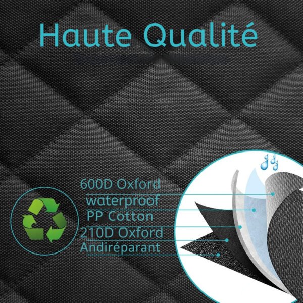 Housse voiture pour chien imperméable avec protection siège complète et ceinture sécurité