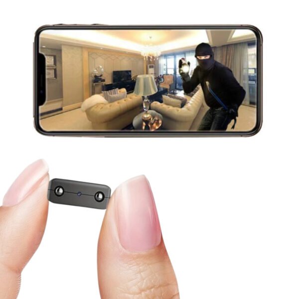 Caméra de surveillance sans fil mini‑format – résolution Full HD, vision nocturne & détection de mouvement