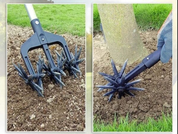 Outil Grelinette pour Retourner la Terre Sans Effort, Idéal pour Labourer Vos Jardins Efficacement