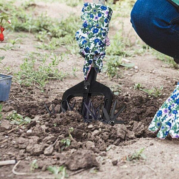 Outil Grelinette pour Retourner la Terre Sans Effort, Idéal pour Labourer Vos Jardins Efficacement