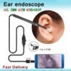 Endoscope Auriculaire Professionnel avec Caméra HD – Inspection des Oreilles et Nettoyage des Cérumen à Domicile