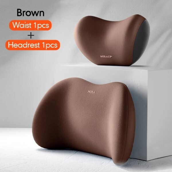 Coussin appui-tête voiture avec soutien lombaire ergonomique et oreiller de cou intégré