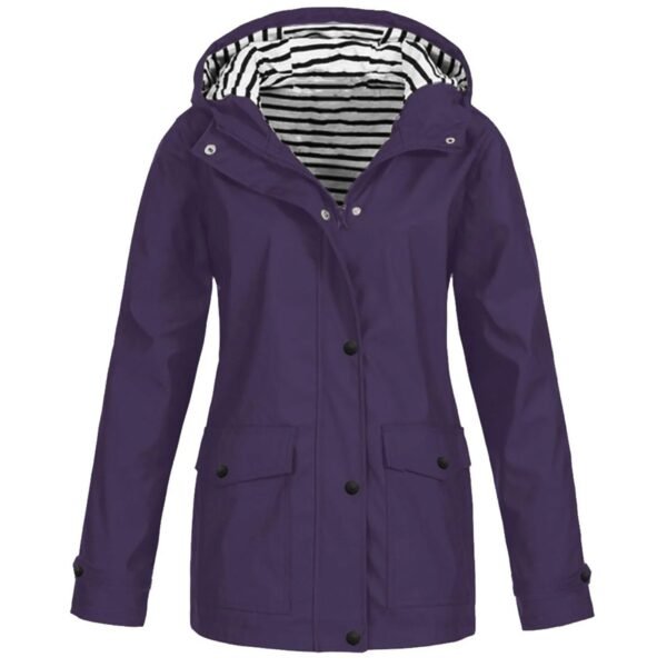 Imperméable femme bleu marine doublée polaire – veste ciré polyvalente pour toutes saisons
