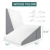 Oreiller triangulaire incliné en mousse à mémoire de forme pour dormir, coussin adapté pour adulte