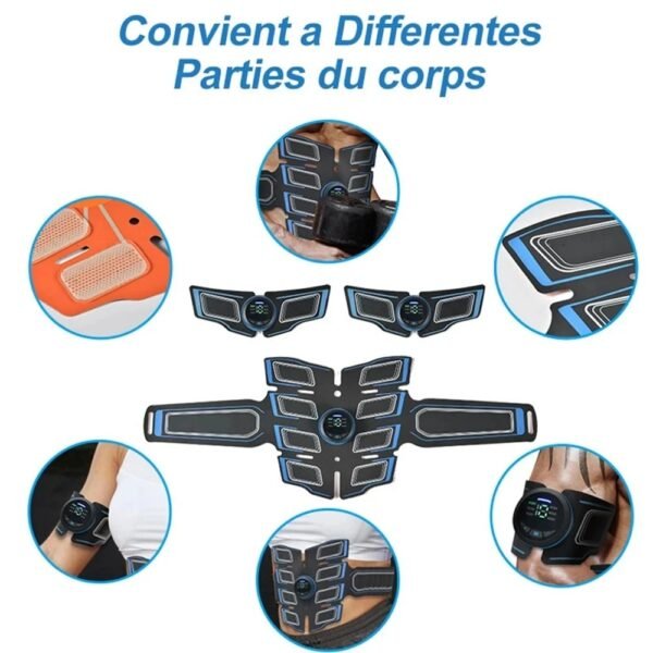 Ceinture abdo homme EMS – ceinture vibrante pour musculation abdominale efficace