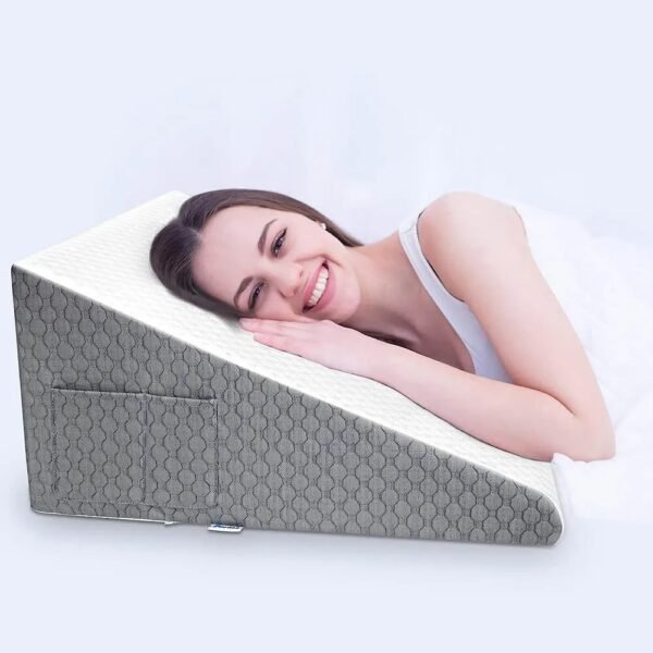 Oreiller triangulaire incliné en mousse à mémoire de forme pour dormir, coussin adapté pour adulte