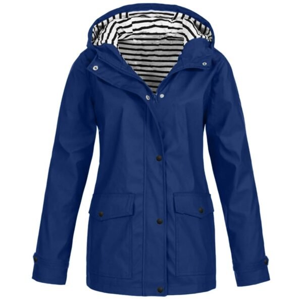 Imperméable femme bleu marine doublée polaire – veste ciré polyvalente pour toutes saisons