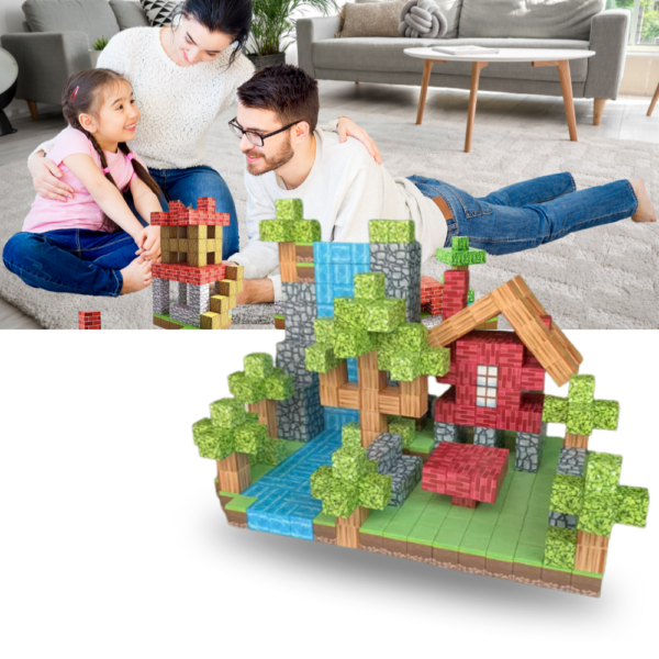 Blocs magnétiques de construction 100 pcs – magnetic toy blocks éducatifs inspirés du jeu