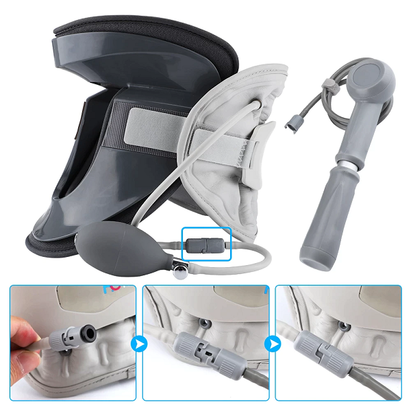 Minerve cervicale pour traction cervicale, soutien et soulagement des douleurs au cou avec un confort optimal