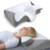 Oreiller cervical ergonomique à mémoire de forme – soutien apnée du sommeil et nuque