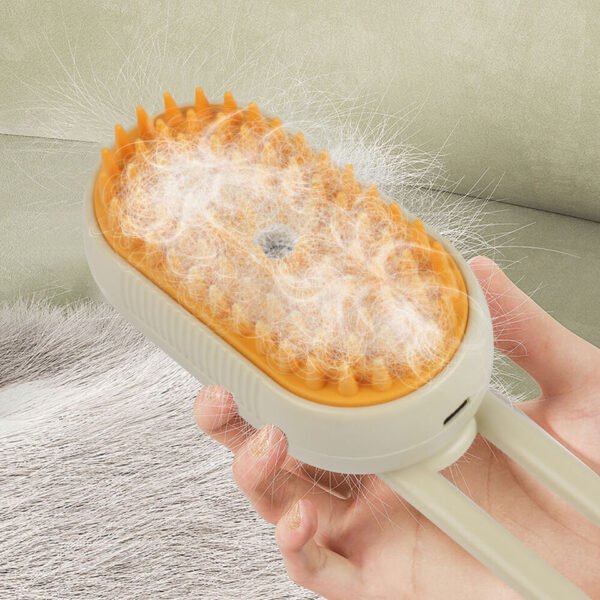 Brosse pour chien à la vapeur 2.0, idéale pour poils longs, soin efficace et démêlage en douceur