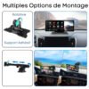 support_carplay_sans_fil.jpg Écran CarPlay voiture avec caméra embarquée intégrée et connectivité complète Android Auto