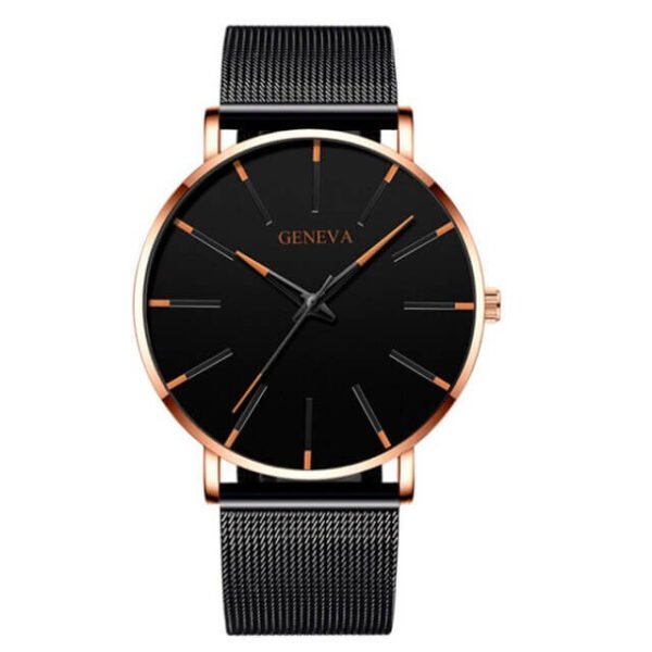 Montre Ultra Fine Homme en Acier Inoxydable | Design Minimaliste pour Usage Quotidien et Événements Spéciaux