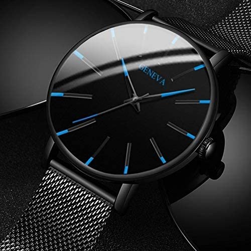 Montre Ultra Fine Homme en Acier Inoxydable | Design Minimaliste pour Usage Quotidien et Événements Spéciaux