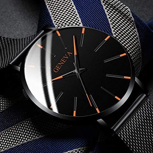 Montre Ultra Fine Homme en Acier Inoxydable | Design Minimaliste pour Usage Quotidien et Événements Spéciaux
