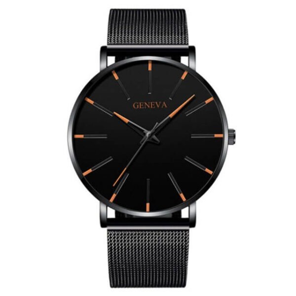 Montre Ultra Fine Homme en Acier Inoxydable | Design Minimaliste pour Usage Quotidien et Événements Spéciaux