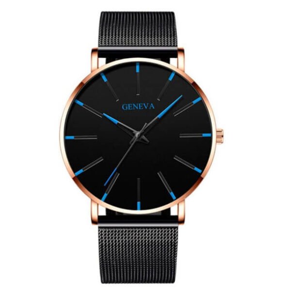 Montre Ultra Fine Homme en Acier Inoxydable | Design Minimaliste pour Usage Quotidien et Événements Spéciaux