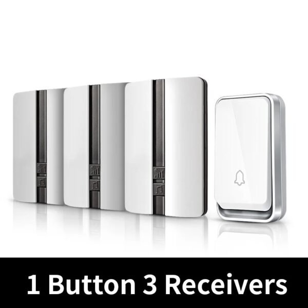 Sonnette sans fil sans pile étanche – Sonnette sans fil facile à installer type castorama pour maison