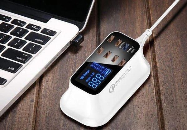 Chargeur Rapide USB 8 Ports 3.0 Affichage LCD