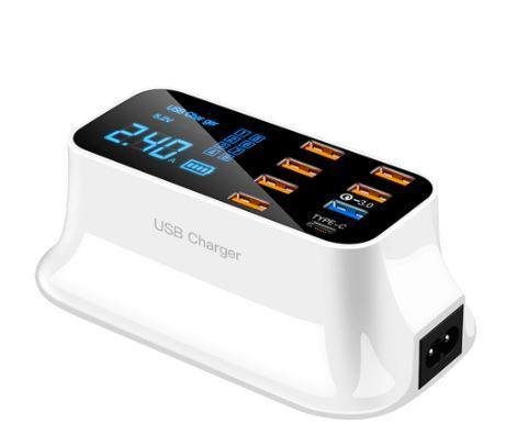 Chargeur Rapide USB 8 Ports 3.0 Affichage LCD