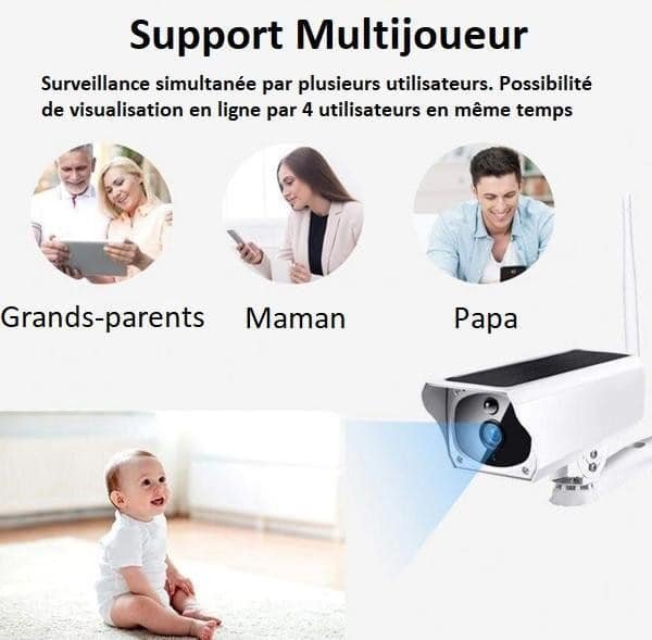Caméra De Surveillance Sans Fil Solaire