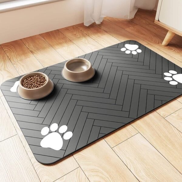 Tapis Alimentation Animaux Absorbant | Anti Eclaboussures | Séchage Rapide