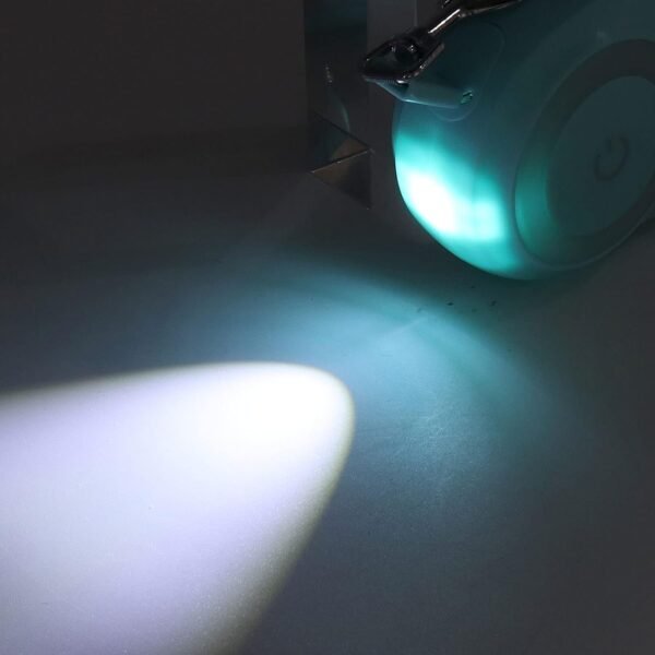 Laisse pour chiens rétractable lumineuse LED 5m