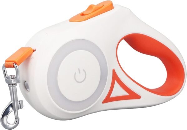 Laisse pour chiens rétractable lumineuse LED 5m