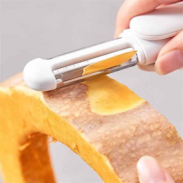 Couteau de cuisine 3 en 1 rotatif multifonction éplucheur et râpe