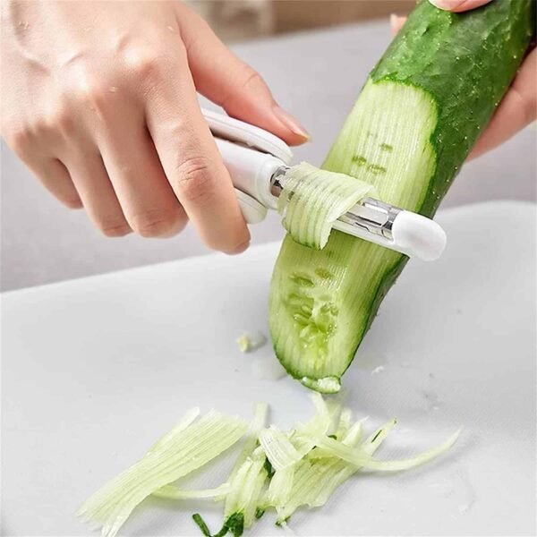 Couteau de cuisine 3 en 1 rotatif multifonction éplucheur et râpe