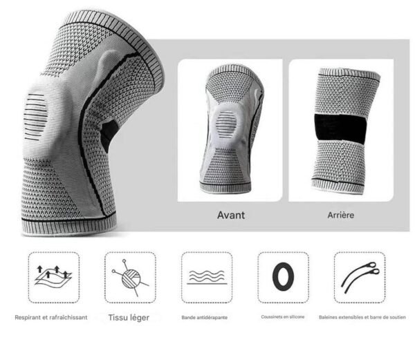 Genouillère de Sport avec Renfort Silicone