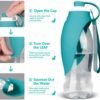 Gourde de voyage pour chiens avec bol anti fuites pliable grande capacité 800ml