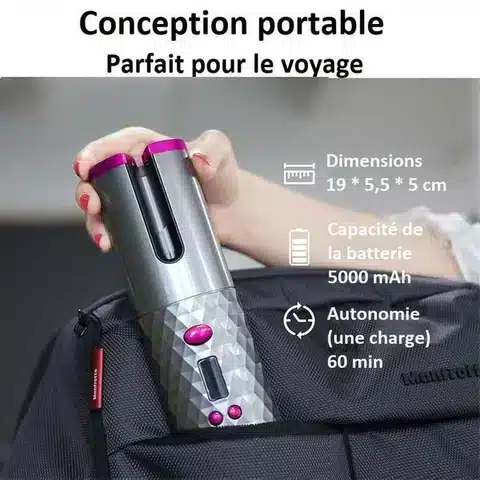 Fer a Friser Automatique Portable HairCare