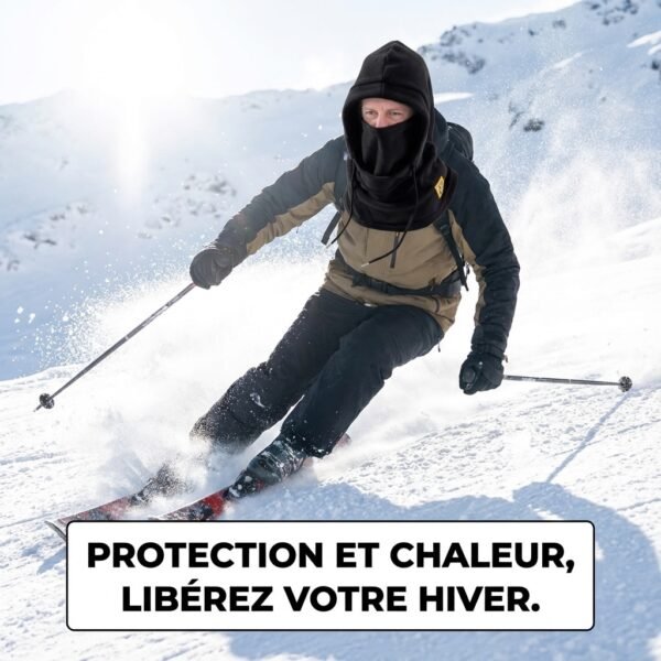 Cagoule coupe-vent chaude cache-cou