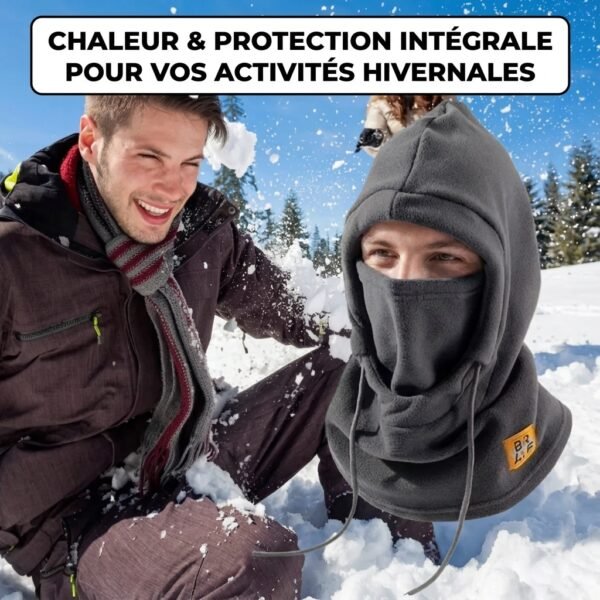 Cagoule coupe-vent chaude cache-cou