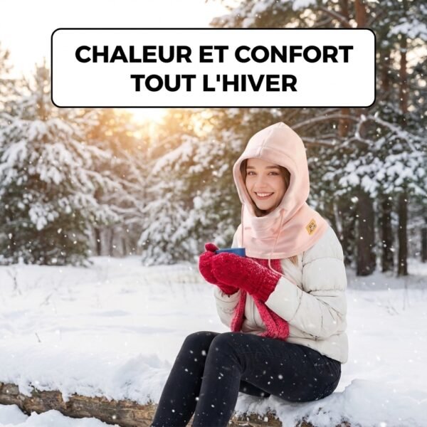 Cagoule coupe-vent chaude cache-cou