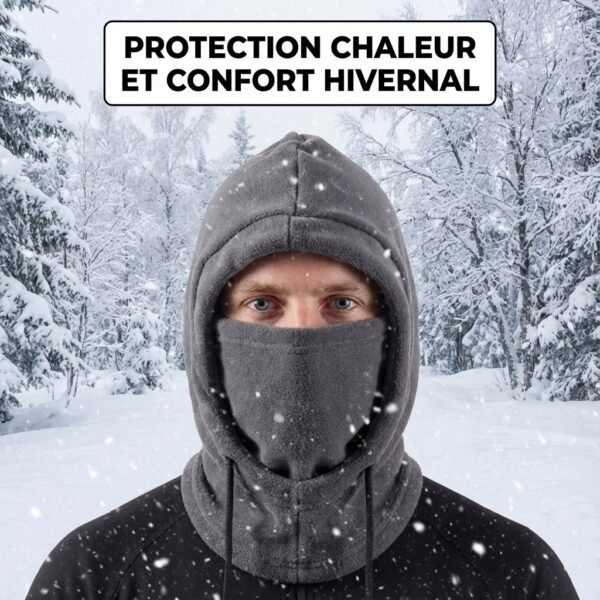 Cagoule coupe-vent chaude cache-cou