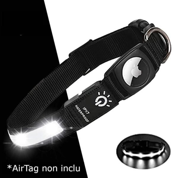 Collier de localisation lumineux pour chiens