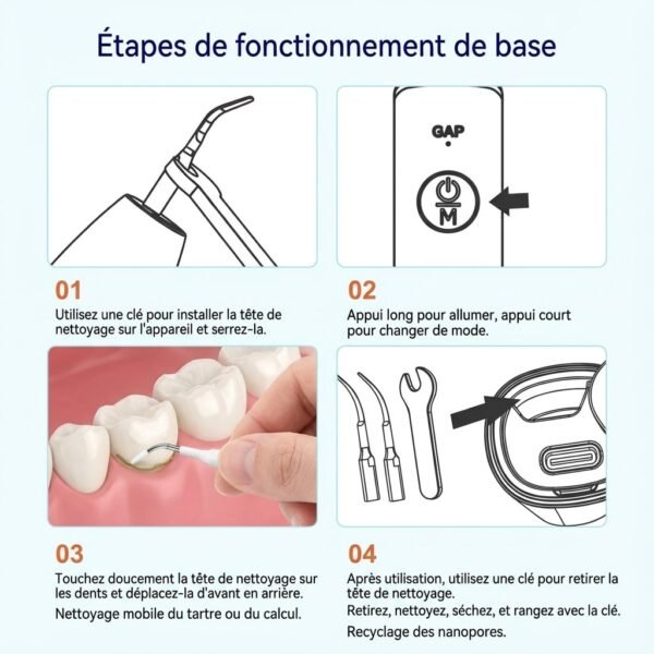 Détartreur dentaire à Ultrasons avec caméra
