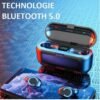 Ecouteurs sans fil Bluetooth à commandes tactiles