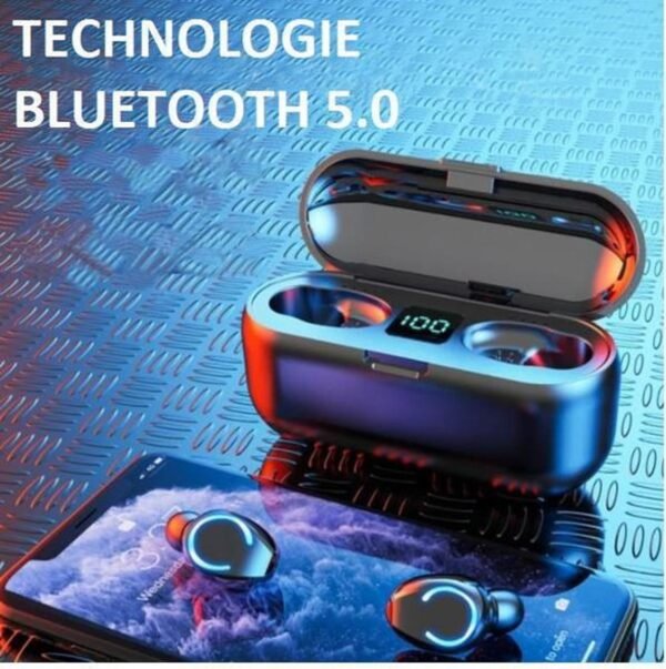 Ecouteurs sans fil Bluetooth à commandes tactiles