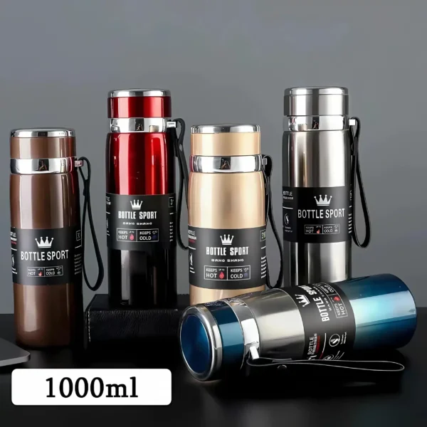 Gourde Thermos Isotherme 1Litre Acier Inoxydable