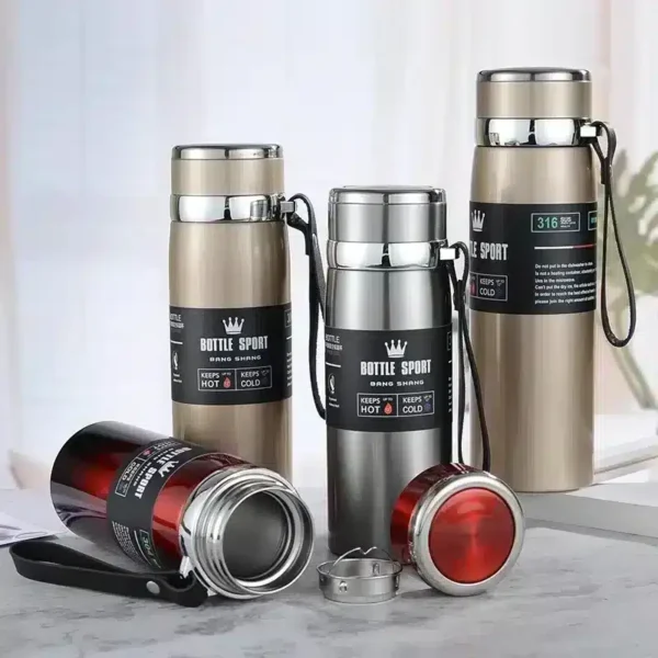 Gourde Thermos Isotherme 1Litre Acier Inoxydable