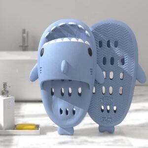 Sandales de bain requin anti-dérapantes avec drainage pour douche et piscine