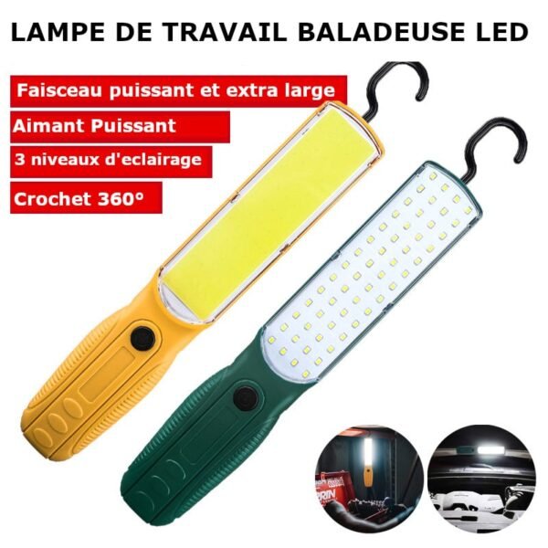 Lampe de Travail baladeuse Magnétique LED Puissante USB
