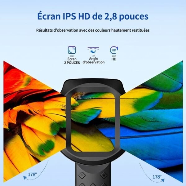 Loupe Numérique Microscope 100X avec Ecran IPS 2.8